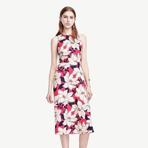 Ann Taylor Hibiscus Dress Size 8 Petite